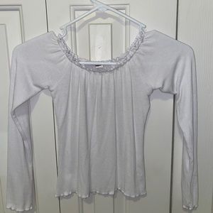 Garage Off the Shoulder Cropped Top